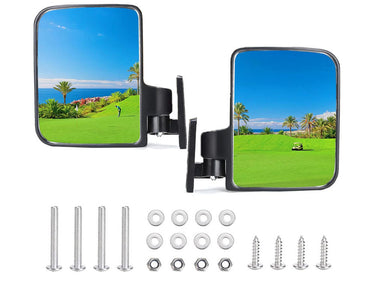 Golf Cart Side Mirrors, Rear View Mirror for Club Car EZGO Yamaha